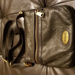 Fossil leather crossbody